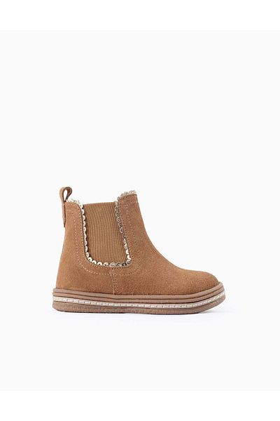 Ziddy SUEDE LEATHER BOOTS FOR BABY GIRLS CAMEL