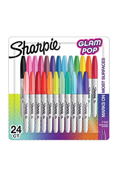 Sharpie Permanent Markör Kalem Fine Glam Pop 24 Renk 2198779
