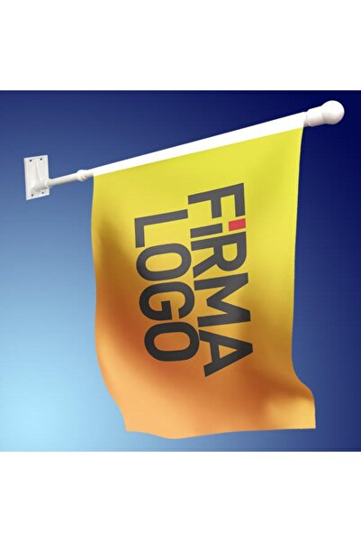 Oysal Bayrak Duvar Montajlı Direk Seti ve Firma Logolu Bayrak | Profesyonel K...