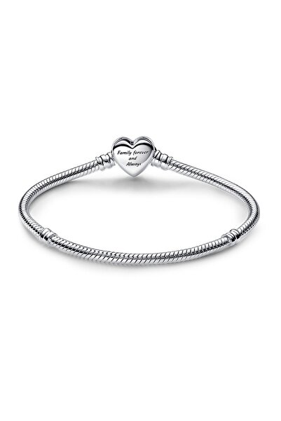 Pandora Moments Sonsuz Kalp Klipsli Yılan Zincir Bileklik