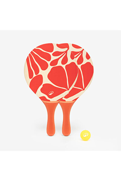 Decathlon Sandever Plaj Tenisi Raket Seti - Kırmızı - Woody Racket