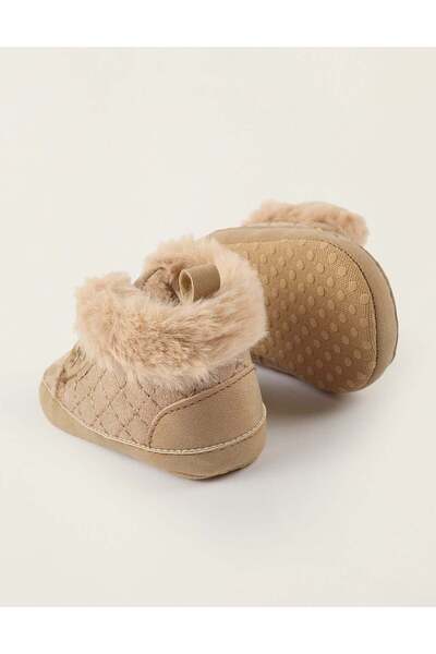 Ziddy BOOTS WITH FAUX FUR LINING FOR NEWBORNS BEIGE