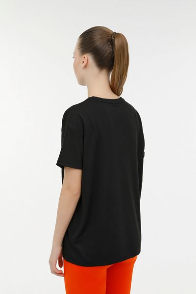 Kinetix Wl Earlına 11t7111 3fx Czarny damski T-shirt z krótkim rękawem