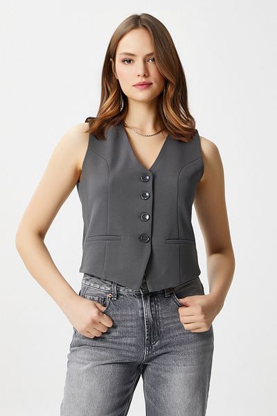 Ritnice Women's Milena Lined Anthracite Vest