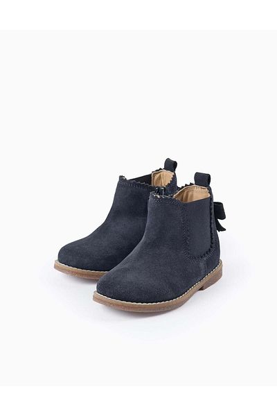 Ziddy SUEDE LEATHER BOOTS FOR BABY GIRLS DARK BLUE