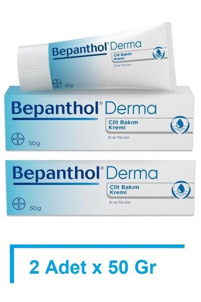 Bepanthol Derma Cilt Bakım Kremi 50 gr 2li Paket _ Çok Kuru Ciltler Için Günlük Bakım Kremi
