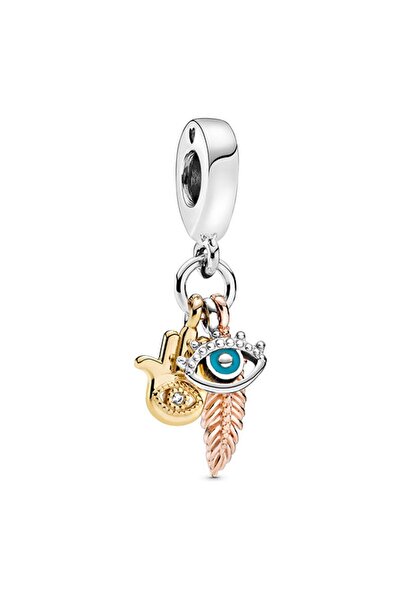 Pandora Fatma’nın Eli, Herşeyi Gören Göz ve Spiritüel Tüy Sallantılı Charm