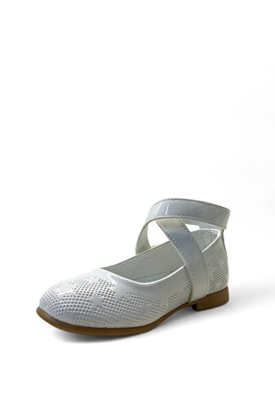 Tuğba Ortopedi 487 Ortopedik Kız Bebek Beyaz Rugan Babet