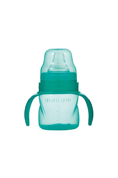 Mamajoo Sippy-Free Educational Cup with Handle, 160 Ml, Green, 6 Months, 1 Piece