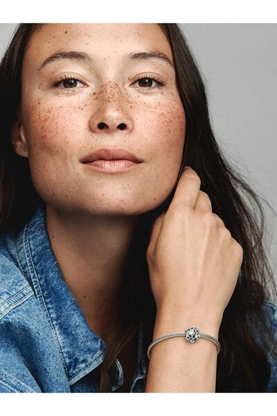 Pandora Kafes İşi Zincirli Kilit Charm