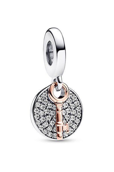 Pandora İki Renkli Mutluluğun Anahtarı Çift Sallantılı Charm
