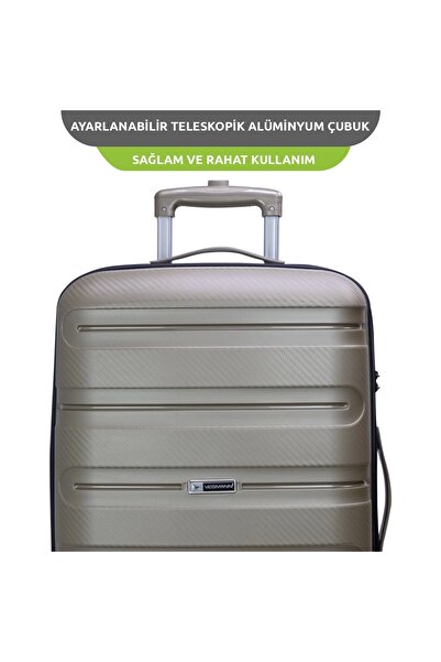 Vegmann Polipropilen (PP) Atlas Gold Kabin Boy Valiz