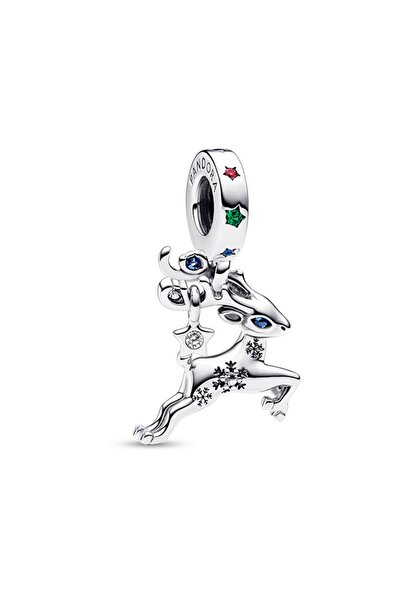Pandora Sihirli Yılbaşı Ren Geyiği Sallantılı Charm