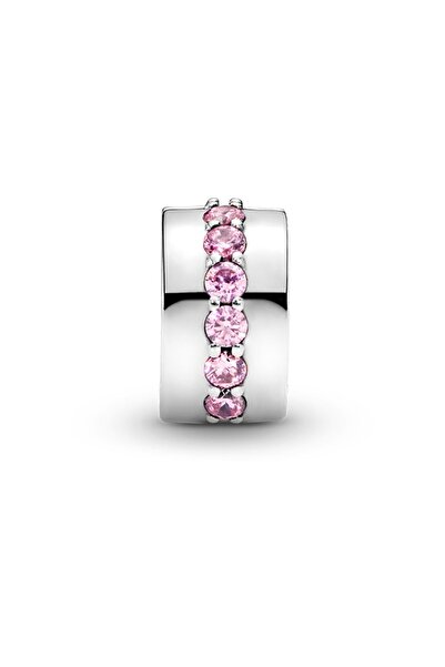 Pandora Pembe Işıltılı Klips Charm