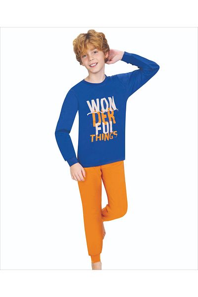 Weweus Set pijama albastru pentru baieti 714