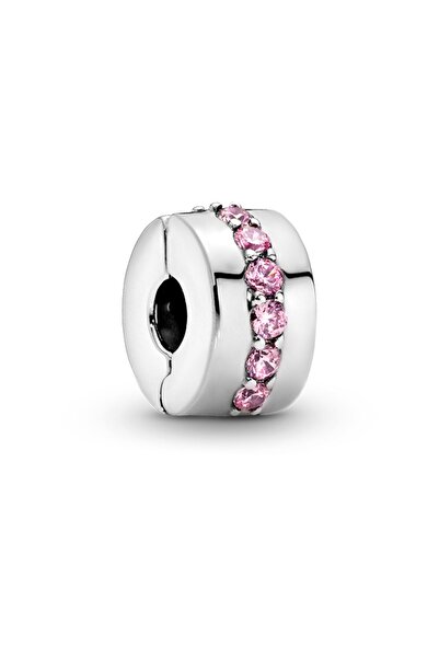Pandora Pembe Işıltılı Klips Charm
