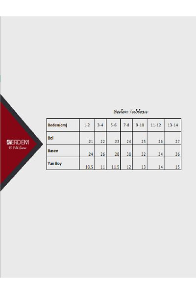 ERDEM İÇ GİYİM Chiloți pentru băieți Erdem cu nervuri albe 3330