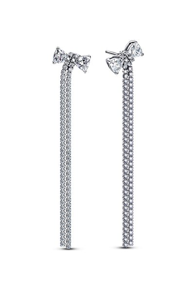 Pandora Pave Fiyonk Damla Küpeler