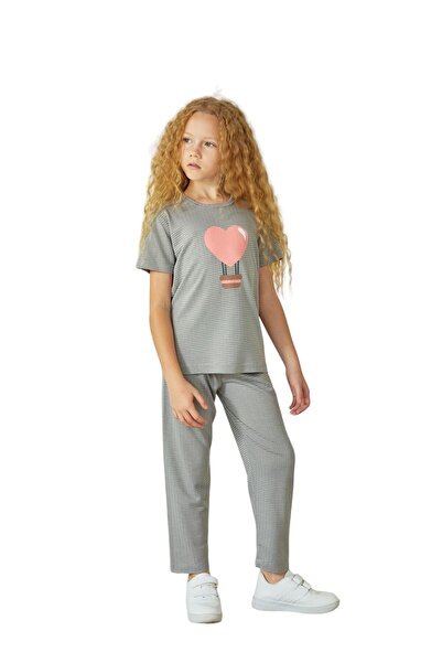 Weweus Devojčin sivi komplet pidžama - 829