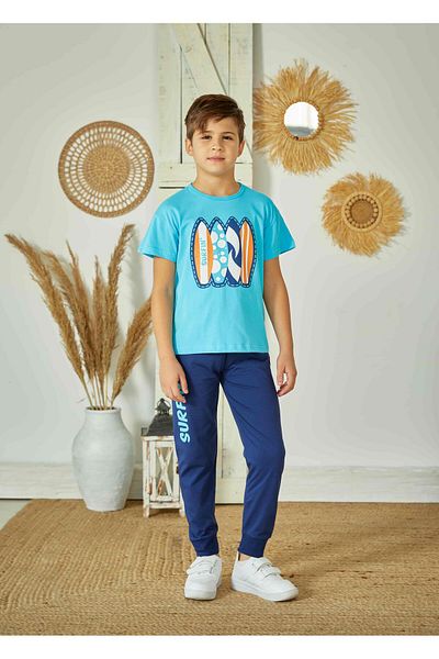 Weweus Mavi Erkek Çocuk Pijama Takımı 815