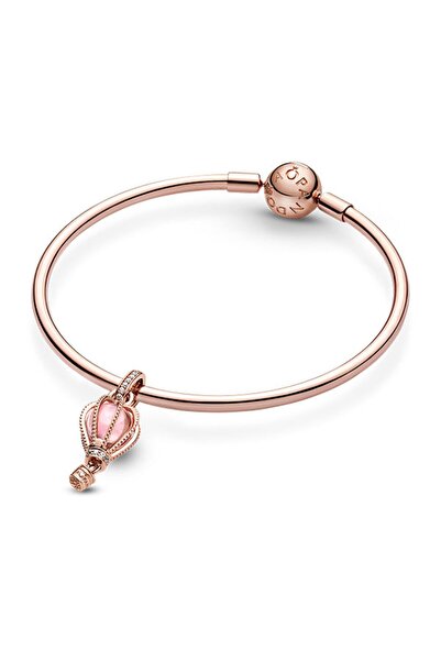 Pandora Parıltılı Pembe Sıcak Hava Balonu Sallantılı Charm