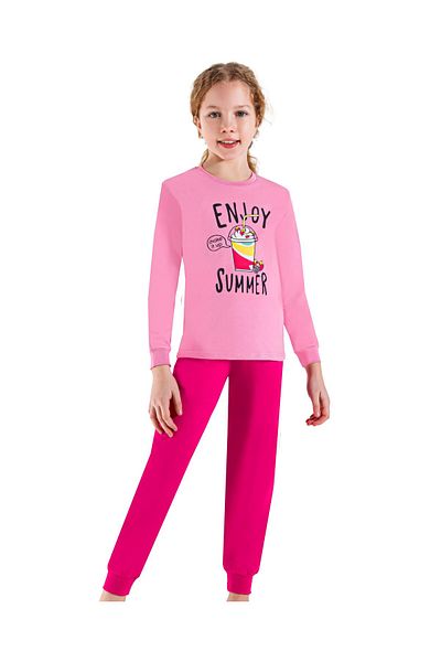 ERDEM İÇ GİYİM Pink Weweus Girl's Pajama Set - 3751