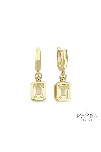 Kayra Mücevher Topaz Taşlı Gümüş Küpe GMKP04