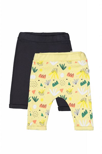 Tongs Baby Set de 2 perechi de pantaloni Frunze pentru bebelusi, Tongs baby, Verde, 9-12 luni
