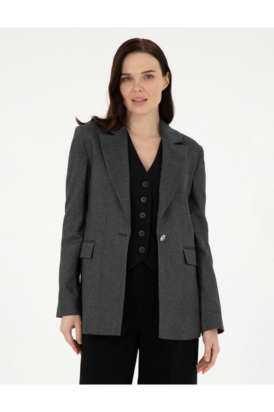 Pierre Cardin Antrasit Slim Fit Ceket 50294093-VR006