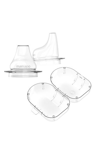 Mamajoo Non-Spill Soft Spout Set of 2 & Storage Box, Anti-Colic