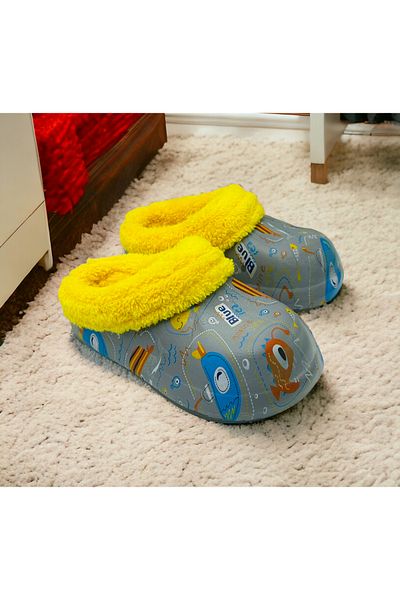 GEZER Men's Crew & House Slippers with Fur Inside