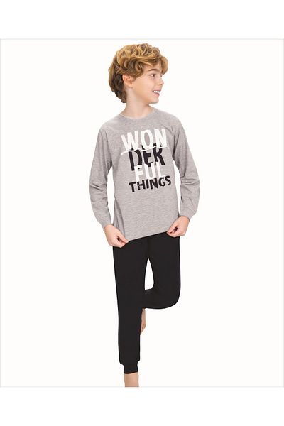 Weweus Gray Boy's Pajama Set 714
