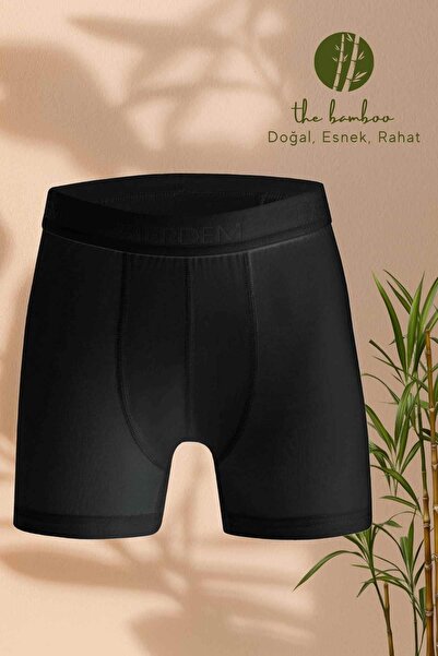 ERDEM İÇ GİYİM Weweus Black Male Child Superfine Natural Bamboo Luxury Boxer 3365