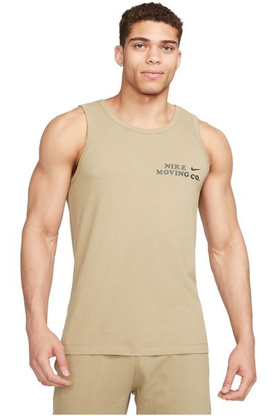 Nike Dri Fit Moving Co Mens Tank Men's Sports Tank Top Khaki