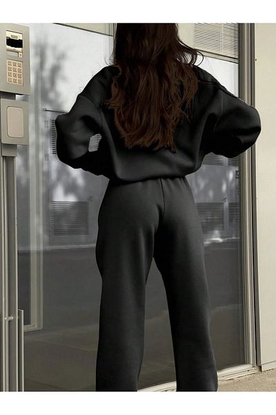 DAXİS Sportwear Company Γυναικείο Σετ Φούτερ - Φούτερ με γιακά και Σετ Jogger
