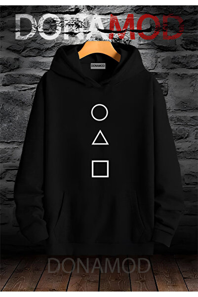 donamod Joc Squid Game și hanorac supradimensionat cu glugă - design coreean verde deschis roșu