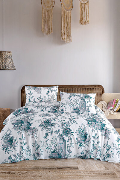 Marielouhome Set de husă de pilotă dublă Botanic, 100% bumbac