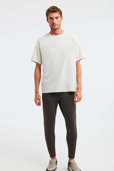 GRIMELANGE Ανδρικό μπλουζάκι Jett - Stone Color Oversize, 100% οργανικό βαμβάκι, χοντρή υφή, λαιμόκοψη