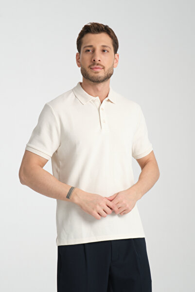 Frappoli Чоловіча футболка з коміром-вафелькою - 100% бавовна, на ґудзиках, прямий крій