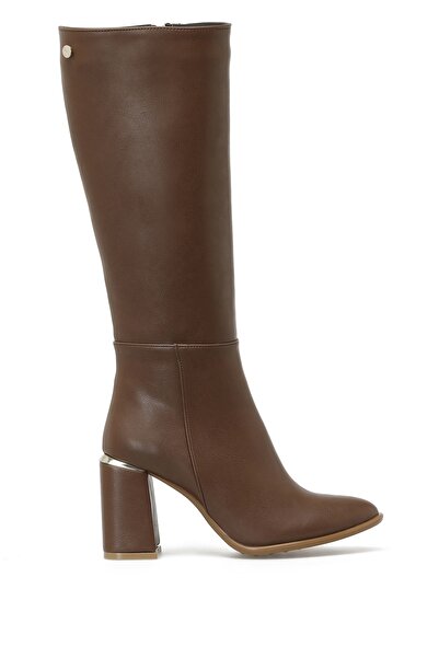 İnci İnci Karya 2pr Taba Kadın Topuklu Çizme