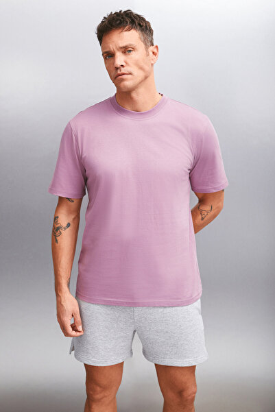 GRIMELANGE Alessandro Erkek 4'lü Organik Pamuk Regular Kalın Dokulu Bisiklet Yaka Pmb/ Gri/ Vzn/ Byz T-shirt