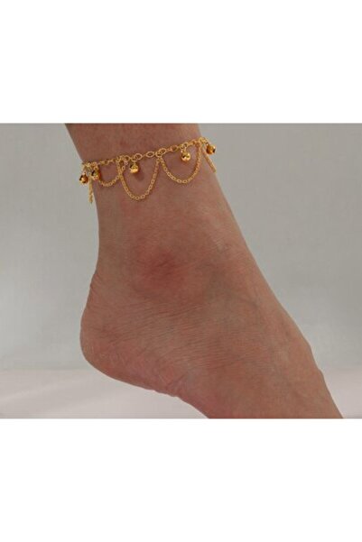 Shiklik MODA خلخال نسائي من الخرز مع سلسلة لتعزيز أناقتك