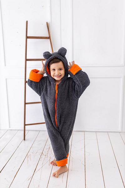 Kuarks Welsoft Kids Baby Coat - Combed Cotton, Gloves and Lining, Cosmonaut Overalls