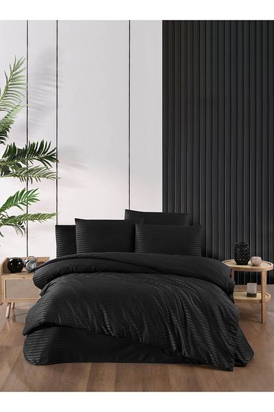 Home Σετ Παπλωματοθήκης ÇIQRIK HOME Διπλό Βαμβακερό Σατέν