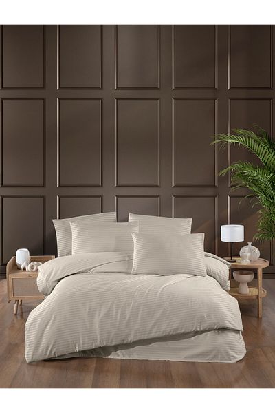 Home Σετ Παπλωματοθήκης ÇIQRIK HOME Διπλό Βαμβακερό Σατέν