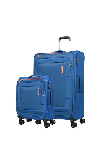 American Tourister DUNCAN 2PC SET NAVY BLUE SOFT SPINNER