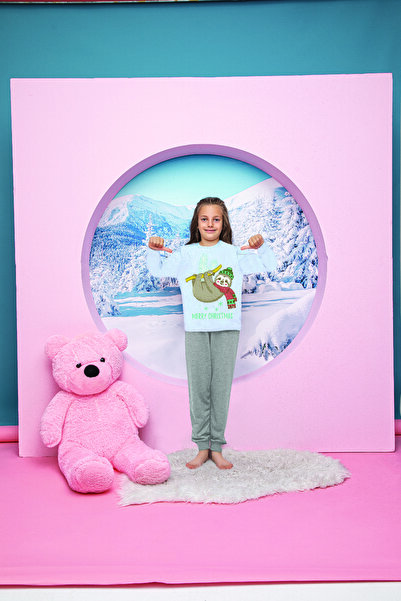 MODA Детски пижами с дълги ръкави от памук с коледна тематика - уютен и стиле...