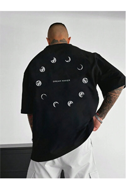 MOONBULL Men's Dream Maker Back Printed Oversize T-Shirt