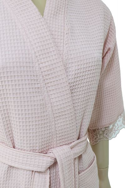 AİRYCOT Lace Pique Bathrobe Women's Dressing Gown