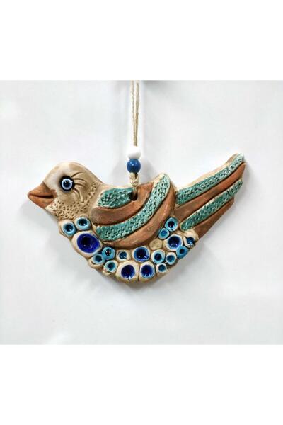 SUME Seramik Mini Kuş Dekoratif Duvar Süsü 17x10 cm